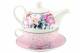 Floral Pattern Tea For One Teapot Cup Saucer Set - Gift Boxed, Pink