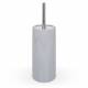 Grey Porcelain Round Toilet Brush With Toilet Brush Holder