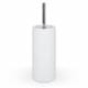 White Porcelain Round Toilet Brush With Toilet Brush Holder