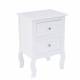 Woodluv 2 Drawer  MDF Bedside Cabinet, White