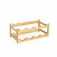 Woodluv 2-Tier Bamboo Wine Rack, Wine Holder, Natural