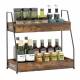 Woodluv 2-Tier Spice Organizer, Tiered Storage Rack for Kitchen Spices