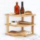 Woodluv 3 Tier Bamboo Space Saving Corner Storage Unit