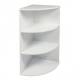 Woodluv 3 Tier MDF Wall Mounted Corner Cabinet - White