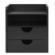 Woodluv 4 -Tier Bamboo Desktop Organiser Unit With Drawers, Black