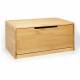 Woodluv Bamboo Bread Bin  With Front Drop Lid, 36.5 x 19.5 x 17.5 cm