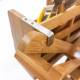 Woodluv Bamboo Folding 2 Tier Dish Drying Rack With Utensils Holder
