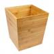 Woodluv Bamboo Rubbish, Waste Paper Bin, Trash Can For Office & Home