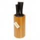 Woodluv Bamboo Wood Kitchen Knife Block set - Round
