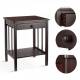 Woodluv Brown Bedside Wooden Storage Cabinet - With Drawer