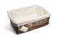 Woodluv Brown Wicker Storage Basket With Removable Lining - Large