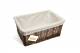Woodluv Brown Wicker Storage Basket With Removable Lining - Medium