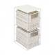 Woodluv Chic 2 Drawer Resin Storage Tower With Metal frame, White