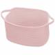 Woodluv Cotton rope Storage Collapsible Baskets, Pink