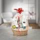 Woodluv Create Your Own Gift Hamper Round Wicker Basket With Handle
