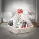 Create Your Own Rectangular Wicker Gift Hamper Kit - White