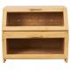 Woodluv Double Decker Multi-Purpose Bamboo Bread Bin with Lid, Natural