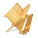 Woodluv Exquisite Bamboo Wood Folding Dish Drainer Unit