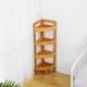 Woodluv Freestanding 4 Tier Corner Unit, Bathroom/Living Room