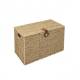 Woodluv Natural Seagrass Lidded Trunk, Toy Box Chest Organiser - Small