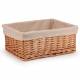 Woodluv Handwoven Wicker Shelf Storage Hamper Basket, Natural - Large