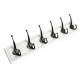 Woodluv Heavy Duty 6 Hook Wooden Coat Hanger - Black and White
