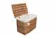 Woodluv Medium Wicker Storage Trunk With Lid & Removable Lining, Brown