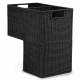 Woodluv Large Polypropylene Stair/Step Basket With Inset Handle, Black
