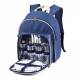 Woodluv Luxury Insulated Picnic Backpack For 4 Persons - Blue