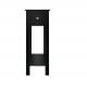 Woodluv MDF Bedside Free-Standing Storage Unit with Drawer, Black