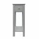 Woodluv MDF Bedside Free-Standing Storage Unit with Drawer, Grey