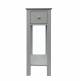 Woodluv MDF Bedside Free-Standing Storage Unit with Drawer, Grey