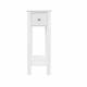 Woodluv MDF Bedside Free-Standing Storage Unit with Drawer, White