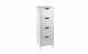 Woodluv MDF Freestanding Bathroom Storage Unit with 4 Drawers - White