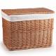 Woodluv Large Wicker Storage Trunk With Lid & Removable Lining, Brown