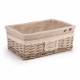 Woodluv Medium Handwoven Wicker Storage Basket With Liner, Natural