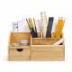 Woodluv Multifunctional Bamboo Desk Stationery Organizer