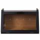 Woodluv Multi-Purpose Bamboo Bread Bin with Clear Acrylic Lid, Black
