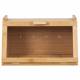 Woodluv Multi-Purpose Bamboo Bread Bin with Clear Acrylic Lid, Natural