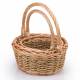 Woodluv Natural Woven Set of 2 Wicker & Seagrass Storage Baskets