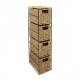 Woodluv Opulent 4 drawers Natural Seagrass Storage Tower