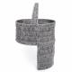 Woodluv Paper rope Stair Basket/Step Storage Basket with Handle, Grey