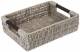 Woodluv Paper Rope Storage Hamper Basket With Handle, Grey - Medium