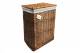 Woodluv Rectangular Brown Wicker Linen Laundry Basket - Large