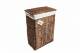 Woodluv Rectangular Brown Wicker Linen Laundry Basket - Medium