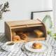 Woodluv Roller Shutter Natural Bamboo Bread Storage Bin