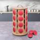 Woodluv Rotating Carousel Bamboo 24 Coffee Pod Organizer