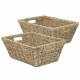 Woodluv 2 X Handmade Seagrass Shelf Storage Shelf  Hamper Basket