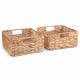Woodluv Set of 2 Handwoven Water Hyacinth Storage Baskets - Natural