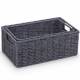 Woodluv Set of 2 Large & Medium Paper-rope Nestable Baskets, Chocolate